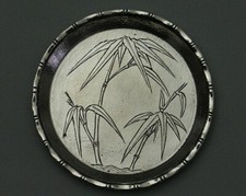 Untersetzer Silber Bambus