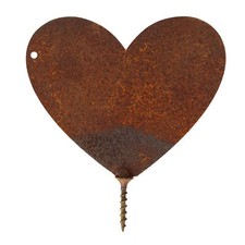 Rost Herz zum Einschrauben