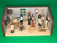 Dregeno Miniaturen Seiffner Stübchen Drechslerei Holzwerkstatt Made in GDR