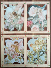 2 Bogen  POESIE  BILDER  +++ GLANZBILDER  +++ POESIE  +++  FLOWER  FAIRIES