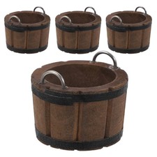  4 Pcs Kleines Holzbecken Im