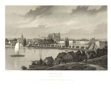 Schwerin Gesamtansicht Original Stahlstich Poppel u. Kurz 1850