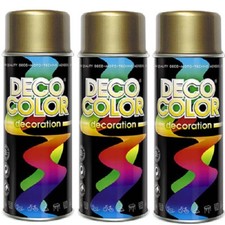 DECO COLOR 3er Sparpack 400ml Lackspray Sprühlack Sprühfarbe Lack Farbe wählbar