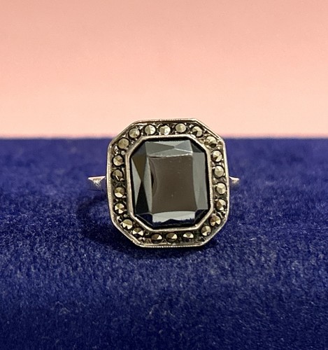 Hämatit silber ring artdeco - silber,