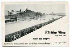 Werbe-AK Nürburgring, Eifel, Autorennen, Start der Wagen, Sporthotel um 1936