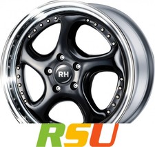 RH Alurad Turbo P schwarz Horn hochglanz poliert 8.5x18" ET63 LK5 112 ML 158 ...
