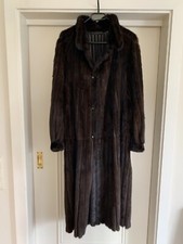 Nerzmantel lang dunkel braun