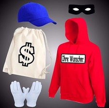 Panzerknacker Kostüm Kapuze Hoodie Fan Sweatshirt Gruppen Karneval+Rucksack