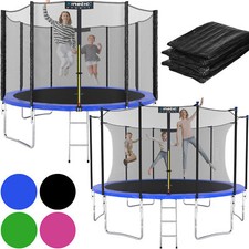 KINETIC SPORTS Trampolin Outdoor Ø183 244 305 366 490 cm Komplett-Set mit Leiter