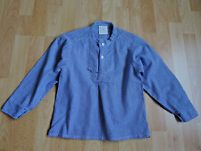 Fischerhemd von modAS Gr 122 Blau Weiß Gestreift Langarm 100% Baumwolle wie Neu