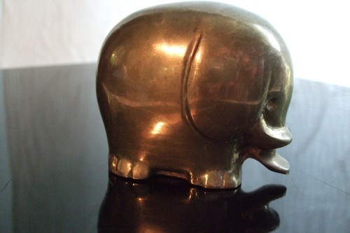 Elefant aus messing massiv - aus,