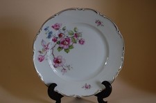 Kuchenteller 20cm rosa Rose VEB Lettin Porzellan