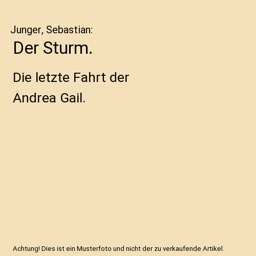 Der sturm die letzte fahrt - der,