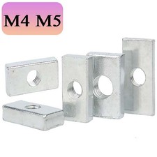 M4 M5 Verzinkt Dünne Rechteckig Nutenstein Gewindeplatte Aluminiumprofilzubehör