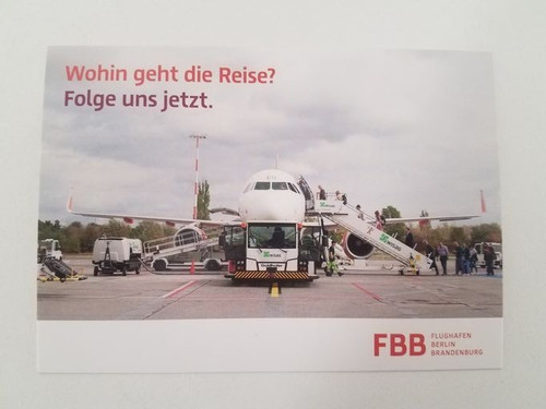 Werbekarte flughafen - ak,