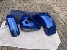 Harley Davidson Softail Lacksatz Tank, 2x Fender FLAME BLUE PEARL