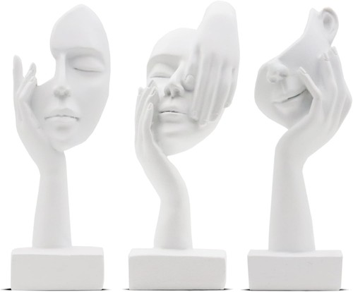 Skulptur deko weiß stück - 3,