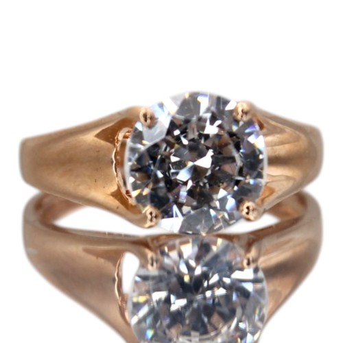 Solitär ring rotgold 9ct - solitär,