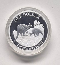 Australien ~ 1 Dollar ~ 2014 ~ Känguru ~ 1 oz ~.999 Silber ~ Auflage: 20.000 Stk