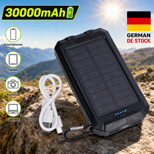 30000mah solar powerbank - 30000mah,