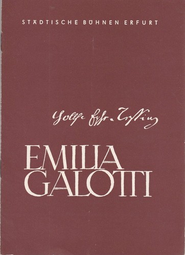 Programmheft gotthold ephraim - gotthold,