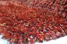 nr E1403 Handgeknüpfte Hochflor Langflor Shaggy Beige Teppich Wolle Seide neu