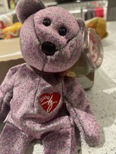 Ty Beanie Babies 2000 Signature Bär mit Etikett in Kunststoff Schutz im Ruhestand