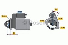 BOSCH 0 986 013 490 Starter Anlasser 4kW passend für MERCEDES-BENZ T2/LN1 Kipper