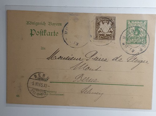 Postkarte königreich bayern - königreich,