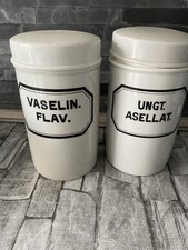 2 Apothekerdosen /Porzellan-/Salbendosen 1000 ml  + Deckel 
