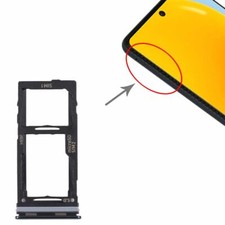 Dual Sim + Micro SD Karten Halter Adapter für Samsung Galaxy M52 5G Schwarz
