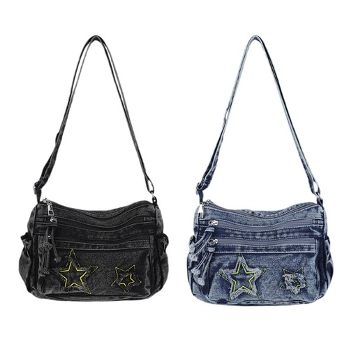 Damen-Denim-Umhängetasche