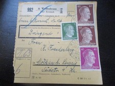 #2366 Paketkarte aus WEIßENBRUNN nach Mölkau