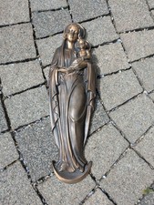 Bronze Relief Mutter Gottes / Madonna / Maria mit Kind / Jesuskind 3kg