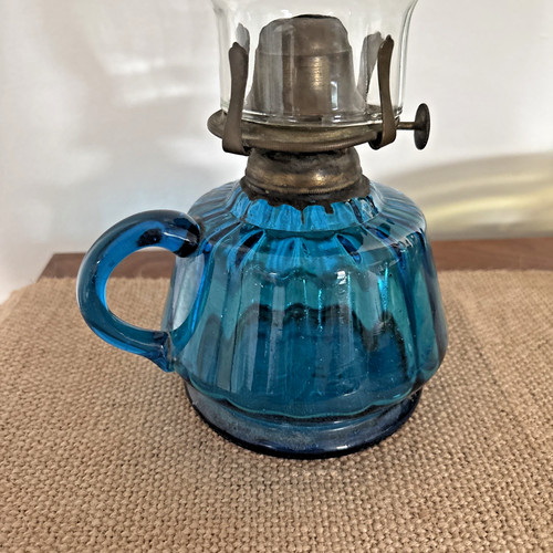 Antike blaue viktorianische