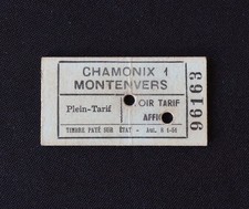 Altes Zugticket CHAMONIX