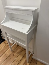 Massivholz Sekretär – Weiß – mit Schubladen – Berlin