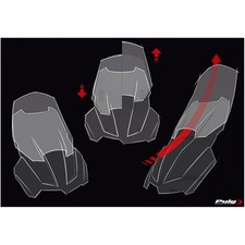 Puig Touringscheibe Naked New Generation – Windschutz für Motorräder für: BMW F