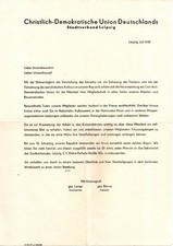Altes DDR Brief von CDU