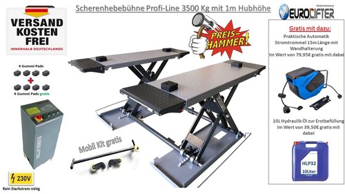 Mobile scheren hebebühne - scheren, 1m