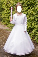 KOMMUNIONSKLEID mit Bolero für Mädchen Größe 134 Neupreis 219 Euro neuwertig