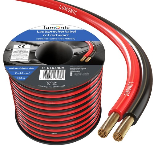 100m lautsprecherkabel - 100m, 2x