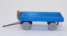 dm1667, Alter Haufe ex. DDR Landwirtschaftlicher Anhänger blau graue Räder TOP