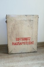 Alte Luftschutz Hausapotheke WK2 Blechschrank Wehrmacht