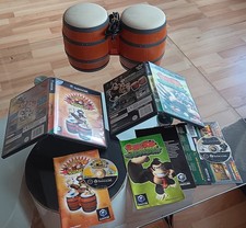 Donkey Konga + Donkey Kong Jungle Beat + DK Bongos Komplett