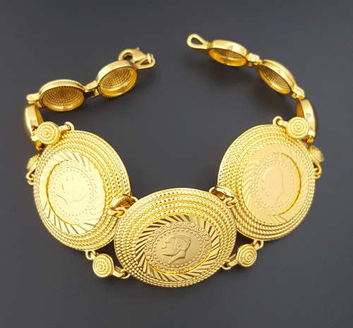 Atatürk bileklik gold armband - bileklik,