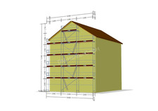 Giebelgerüst 101,8m2 AF
