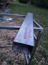 V2A  Vierkantrohr 100x60 Edelstahl Rohr  Edelstahlrohr   870mm Lang 4mm Stark