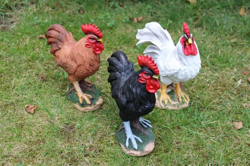 Garten figur hahn stehend - hahn,