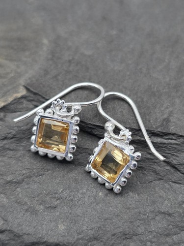 Ohrringe citrin 925 sterling - ohrringe,
